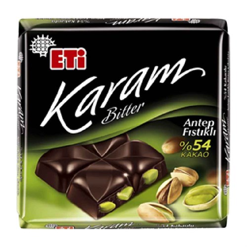  شکلات تلخ اتی کارام پسته‌ای 54% Eti Karam