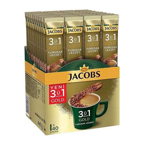 پودر قهوه فوری 3 در 1 جاکوبز گلد بسته 40 عددی Jacobs Gold