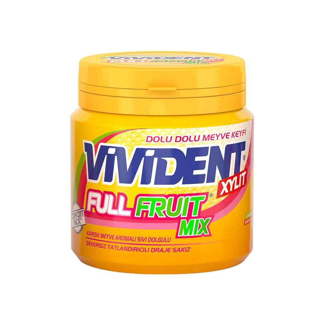 آدامس میوه ای بدون شکر ویویدنت 90 گرم Vivident Full Fruit