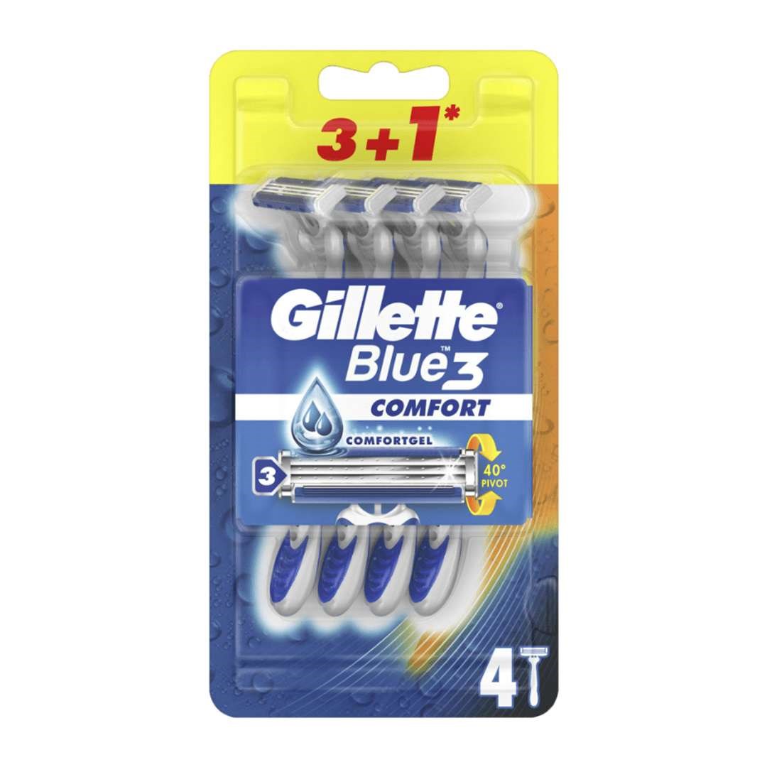 خودتراش ژیلت مدل Gillette Blue3 بلو کامفورت بسته 4 عددی