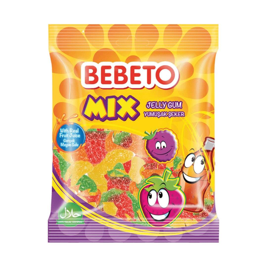 پاستیل میکس ببتو آبمیوه طبیعی 80 گرم Bebeto
