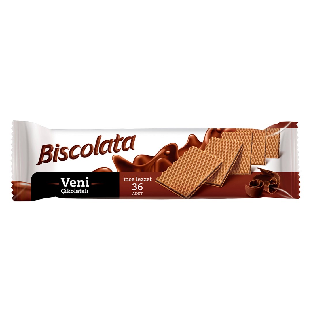  ویفر شکلاتی 36 عددی بیسکولاتا ونی وزن 110 گرم Biscolata Veni
