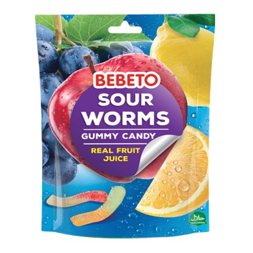 پاستیل ببتو مدل میوه های طبیعی مخلوط 60 گرم Bebeto