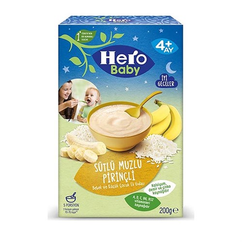  سرلاک هیرو بیبی با طعم موز و برنج وزن 200 گرم Hero Baby