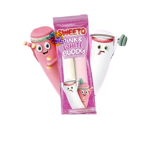 مارشمالو سوییتو مدل سفید و صورتی 23 گرم Sweeto