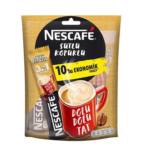 قهوه فوری شیری 3 در 1 نسکافه بسته 10 عددی Nescafe