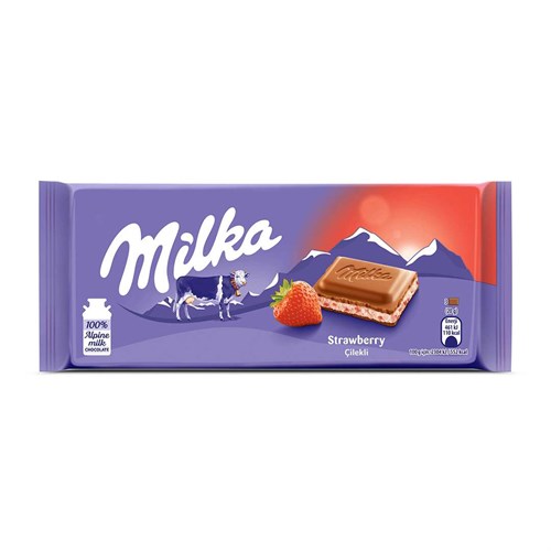 شکلات میلکا توت فرنگی 100 گرمی Milka Strawberry